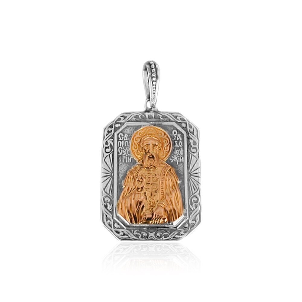 Купить Образ из серебра "Святой Сергий Радонежский" (96111)